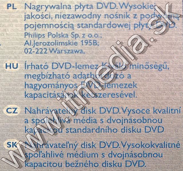Image of Philips DVD+R Double Layer 8x NormalJC (9672) (IT1290)