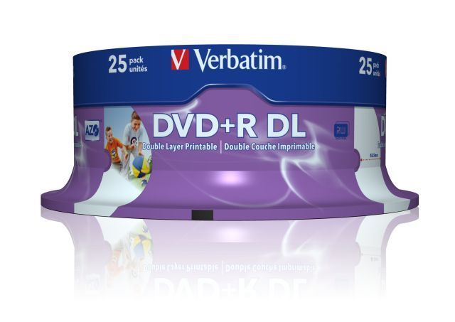 Verbatim DVD+R Double Layer 8x 25cake **PRINT** (43667) *UAE* (IT6339) Image of Verbatim DVD+R Double Layer 8x 25cake **PRINT** (43667) *UAE* (IT6339)