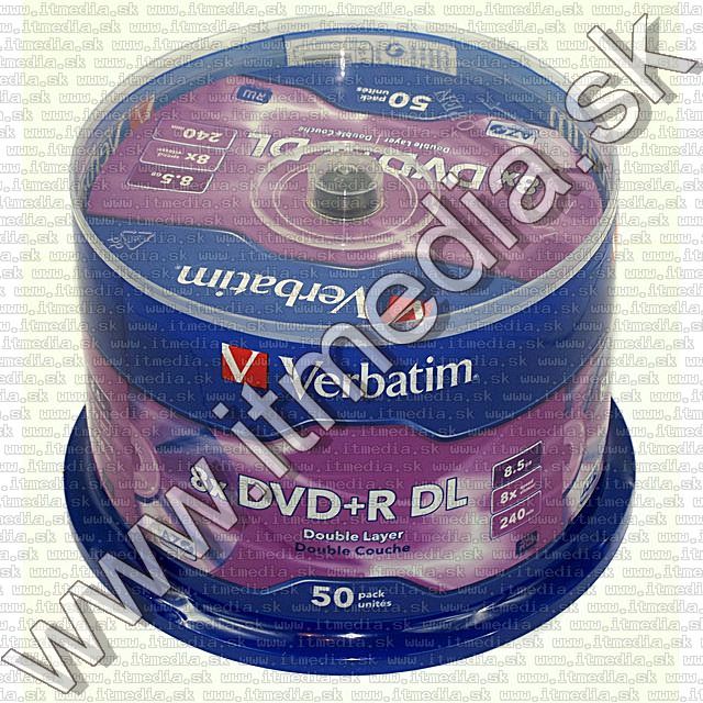 Image of Verbatim DVD+R Double Layer 8x 50cake (43758) (IT7566)
