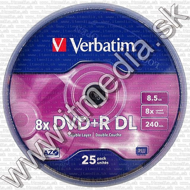 Image of Verbatim DVD+R Double Layer 8x 25cake (43757) UAE (IT8747)