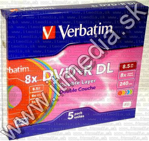 Image of Verbatim DVD+R Double Layer 8x SlimJC *COLOR* 5pack (IT6340)