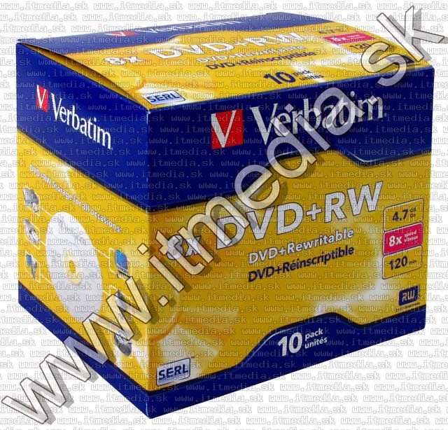 Image of Verbatim DVD+RW 8x NormalJC  INFO! (43527) (IT6816)