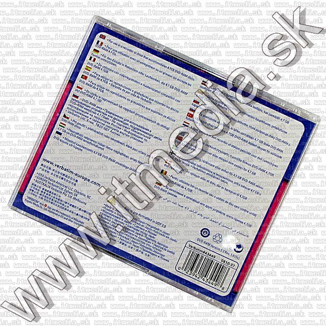 Image of Verbatim DVD-RAM 1 side NormalJC (43450) (IT4856)