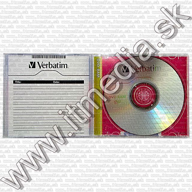 Image of Verbatim DVD-RAM 1 side NormalJC (43450) (IT4856)