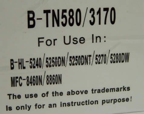 Image of Brother toner (itmedia) TN580 *rebuild* (IT3471)