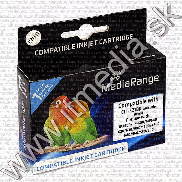 Image of Canon ink (MediaRange) CLI-521 Black *With Chip* (IT7494)