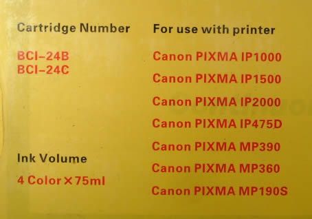 Image of IT Media CISS system CANON IP1000 (BCI-24bk, C) (IT2736)