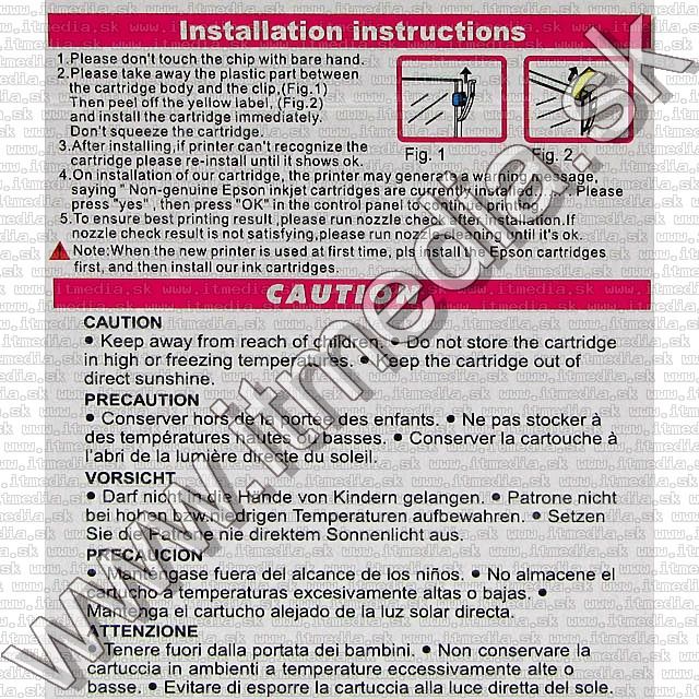 Image of Epson ink (GnG) 0T711 INFO!! **C** RedBox *black* (IT1222)