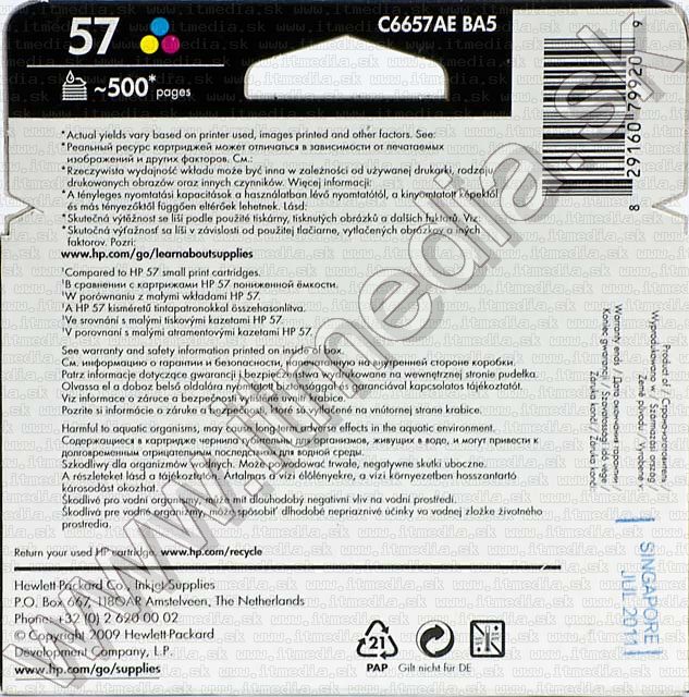 Image of Hp ink (HP) 57 Color C6657A *ORIGINAL* (IT3694)