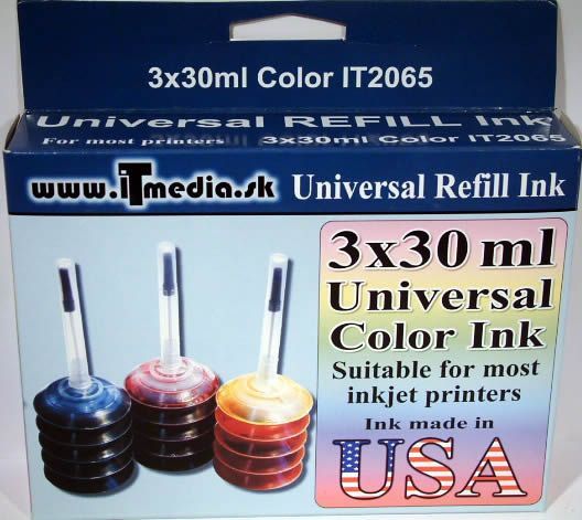 Image of Universal ink (itmedia) Refill Set 3x30 ml **COLOR** (IT2065)