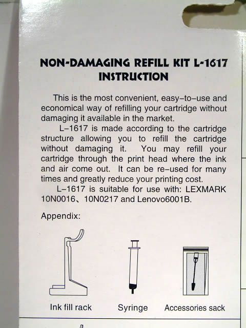 Image of Lexmark Non-Damaging Refill kit (itmedia) (For 16, 17) (IT2757)