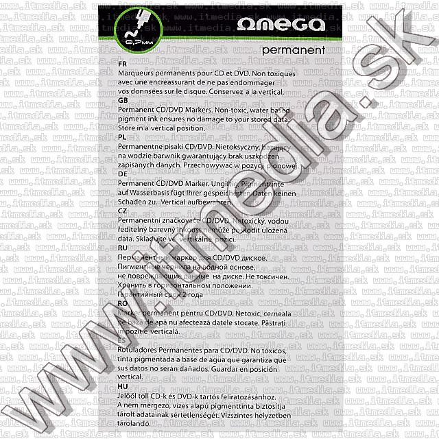 Image of OMEGA CD Marker Pen 3-set + free eraser (IT6951)