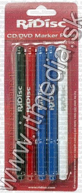Image of RIDISC CD Marker Pen 4-set + free eraser (IT1668)
