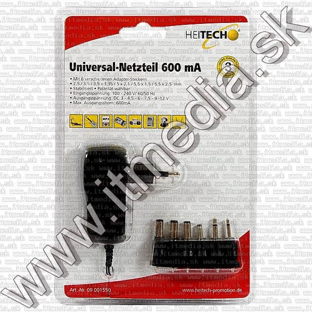 Image of Heitech Universal DC adaptor 600mA (IT8298)