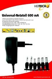 Image of Heitech Universal DC adaptor 600mA (IT8298)