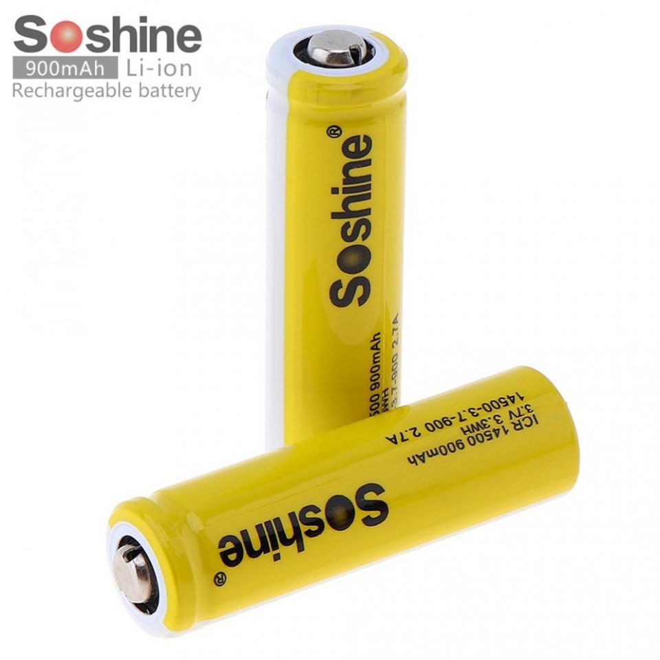 Image of Soshine 14500 Li-Ion akku 900mAh (valós) INFO! (IT14222)