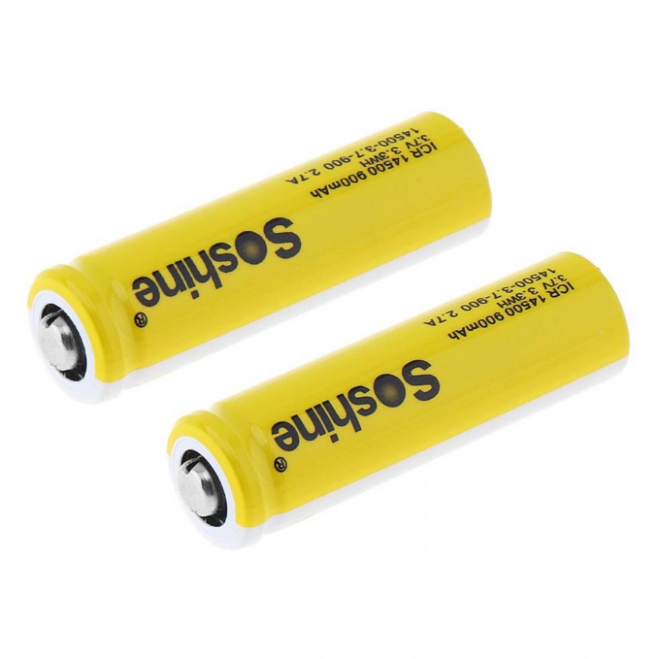 Image of Soshine 14500 Li-Ion akku 900mAh (valós) INFO! (IT14222)