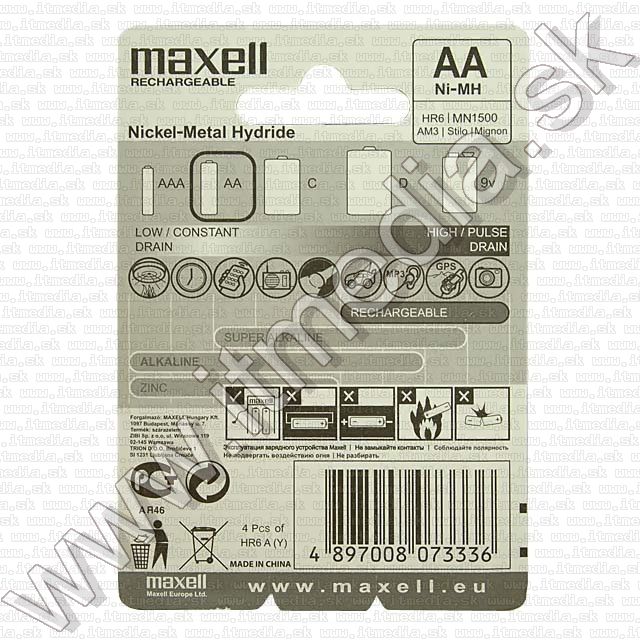 Image of Maxell Ni-Mh akku HR06 4x2300 mAh AA (IT7725)