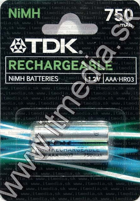 Image of TDK akku RX03 2x 750 mAh AAA (IT4403)
