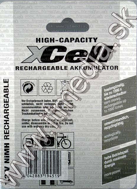 Image of XCell akku R20 ****1x**** 9000 mAh Mono (D) INFO! (IT4482)
