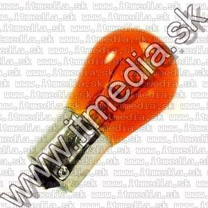 Image of Autó izzó BA15S 21w (index, tolatólámpa) p21w Sárga (Amber) (IT13902)