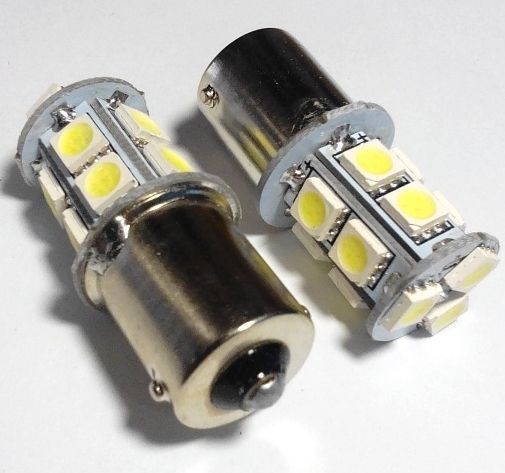 Image of LED autós izzó BA15S (1156) 13x5050 SMD (Hideg Fehér) (IT12495)