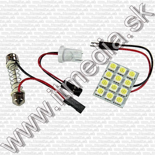 Image of LED Festoon Car Light Panel 12xSMD 5050 *Cold White* (IT9815)
