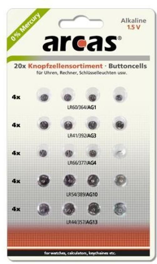 Image of Gombelem készlet 20 darabos AG1 AG3 AG4 AG10 AG13 (IT13968)