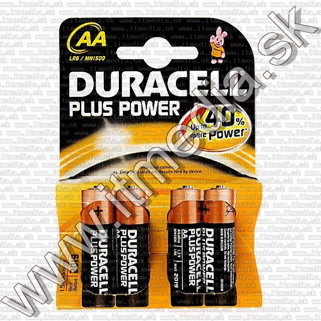 Image of Duracell PLUS Power Alkaline Battery 4xAA LR06 (IT9460)
