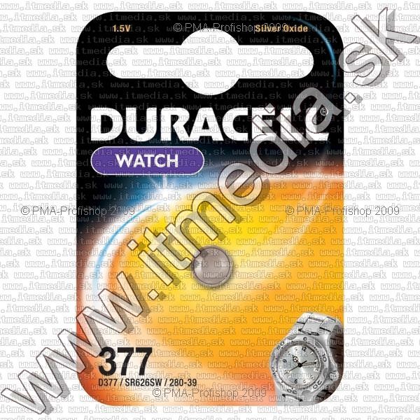 Image of Duracell Battery SR626SW no.377 1.5V Silver Oxide (IT7881)