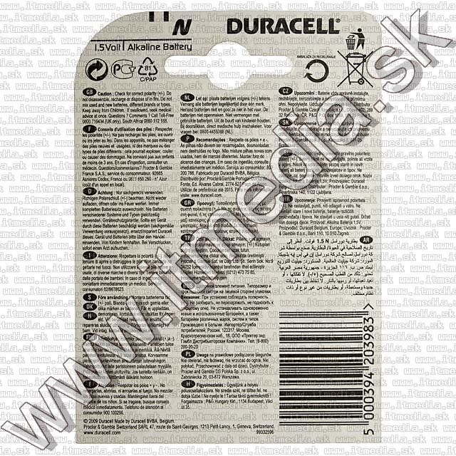 Image of Duracell 1xN LR1 2pk alkaline tartos  elem (IT7928)