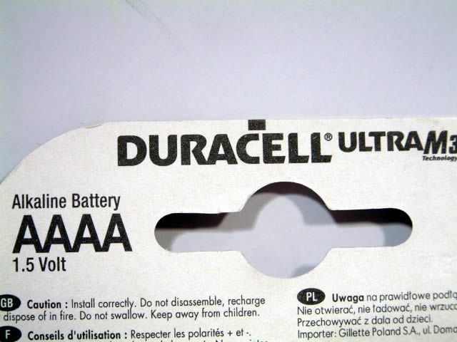 Image of Duracell ULTRA M3 Alkaline Battery 4xAAAA INFO!!! (IT2709)