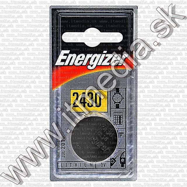 Image of Energizer hosszu elettartamu Lithium CR2430 tipusu gombelem (IT2041)