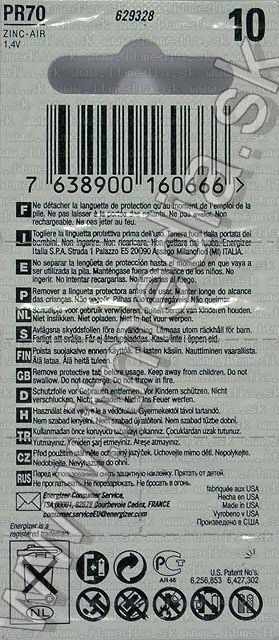 Image of Energizer Button Battery (no. 10) 6-set *expired 2011-03* (IT2024)