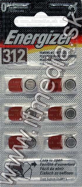 Image of Energizer Button Battery (no. 312) 6-set *expired 2011-03* (IT2026)