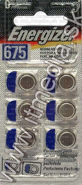Image of Energizer Button Battery (no. 675) 6-set *expired 2011-03* (IT2027)