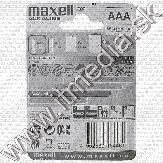 Image of Maxell LR03 6xAAA alkáli elem (IT4873)