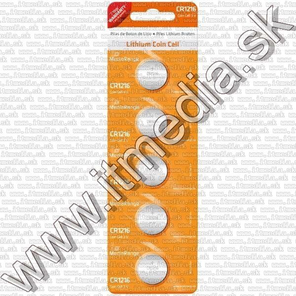 Mediarange battery CR1216 Blister 5pack (IT12148) Image of Mediarange battery CR1216 Blister 5pack (IT12148)