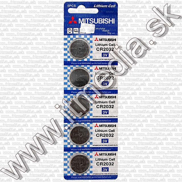Image of Mitsubishi battery CR2032 Blister 5pk (IT7411)