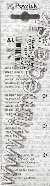 Image of Noname battery PACK (10-set) AG4 (LR626) (IT0573)