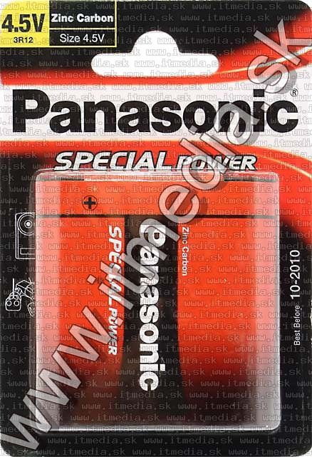 Image of Panasonic Battery 3R12 4,5volt Zinc (IT0773)