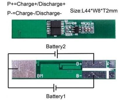 Image of Lítium akku védőáralmkör 7.4v (2 cella, 2S) 5A (IT10517)