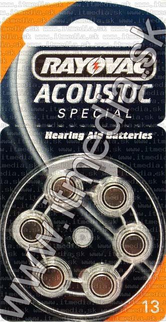Image of Rayovac button battery 13 (6-set) ACOUSTIC special (IT0619)