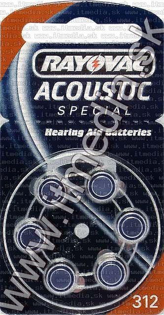Image of Rayovac button battery 312 (6-set) ACOUSTIC special (IT0618)