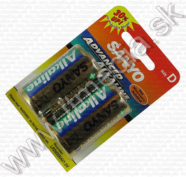Image of SANYO battery Alkaline 2xD LR20 *Blister* (IT5906)