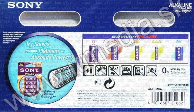 Image of Sony *Stamina Plus* battery ALKALINE 8xAA LR06 (IT4419)