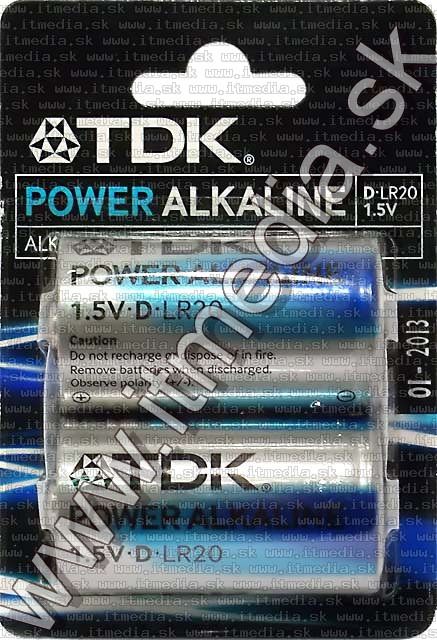 Image of TDK battery alkaline 2x LR20 (IT2651)
