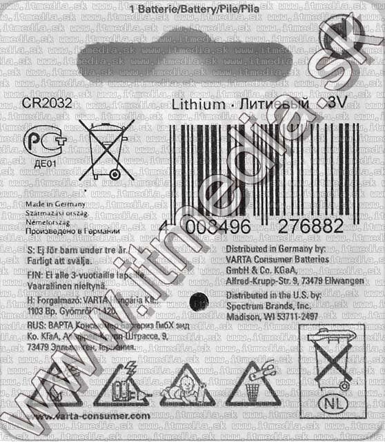 Image of Varta Button Battery CR2032 *Lithium* (IT1045)