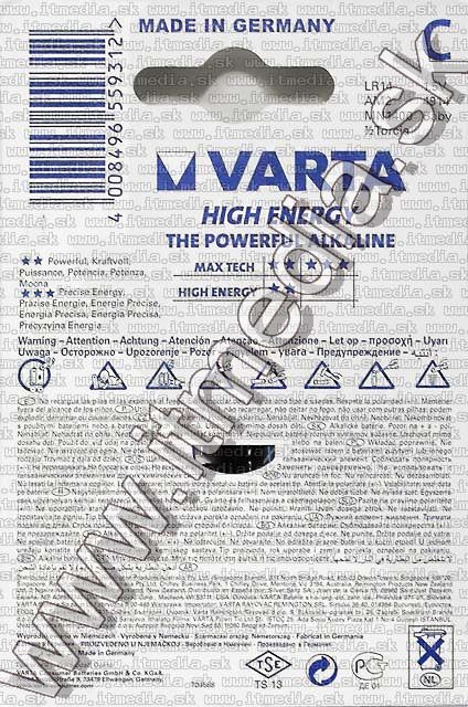 Image of VARTA battery alkaline 2x LR14 (4914) (IT6595)