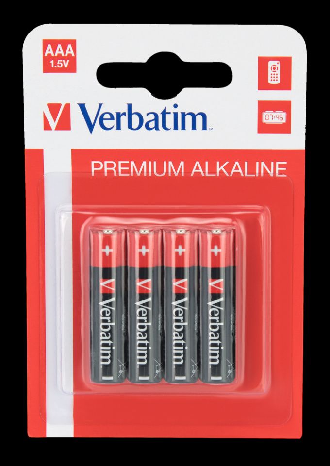 Image of VERBATIM battery alkaline 4xAAA (LR03) (49920) (IT1813)